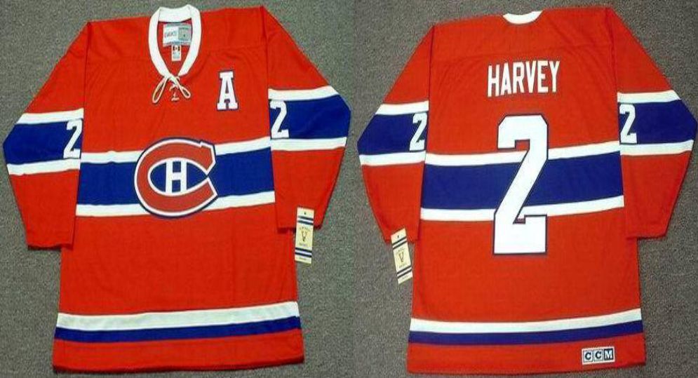 2019 Men Montreal Canadiens #2 Harvey Red CCM NHL jerseys->montreal canadiens->NHL Jersey